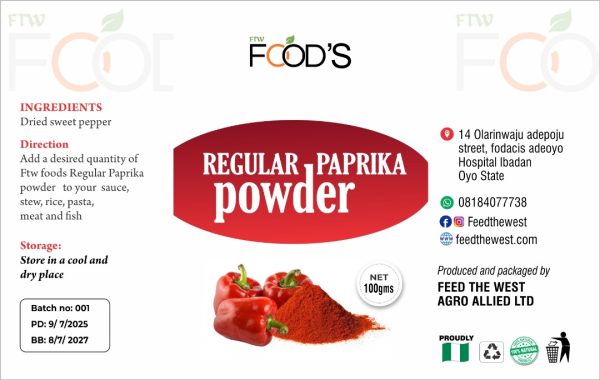 Regular Paprika (100g)