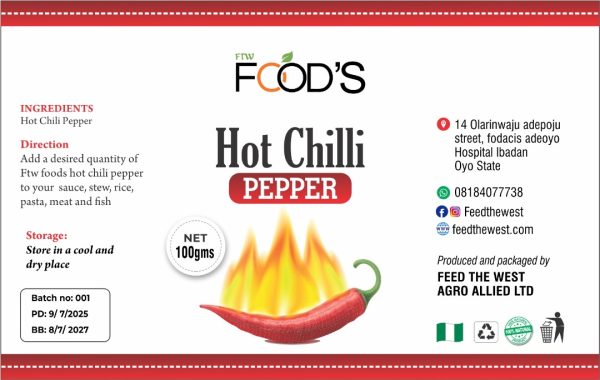 Hot Chilli Pepper (100g)
